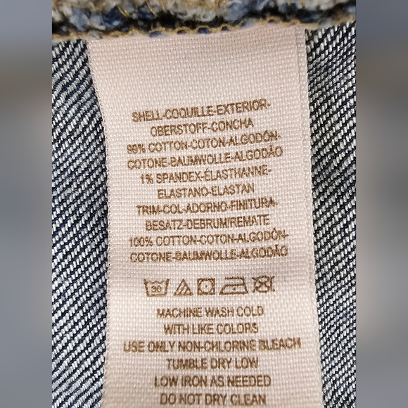 Free People Haynes Crochet Patchwork Denim Boho Jeans Women's Size 30 Mid- Rise - Picture 5 of 9